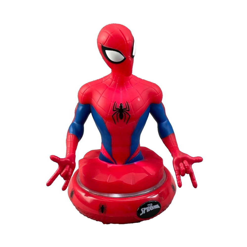Marvel Spider-Man Tabletop Red Night Light Toy‎ Peachtree Playthings Base Lamp